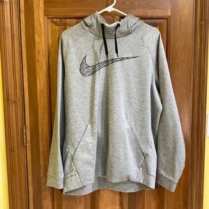 Men’s nike dri fit hoodie with kangaroo pockets.  large